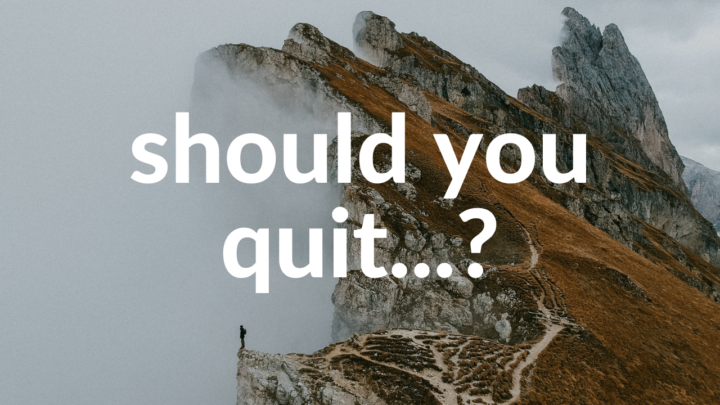 When to Quit and When to Persist